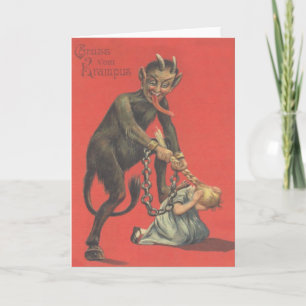 Cartes Pour Fêtes Annuelles Krampus Punir la fille