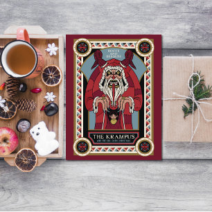 Cartes Pour Fêtes Annuelles Krampus Vintage rétro & Ancien, Noël sombre