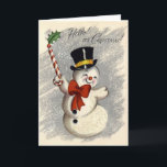 Cartes Pour Fêtes Annuelles KRW Vintage Happy Snowman Christmas Card<br><div class="desc">KRW Vintage Happy Snowman Christmas Card</div>
