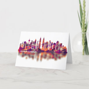 Cartes Pour Fêtes Annuelles Kuala Lumpur Malaisie Skyline
