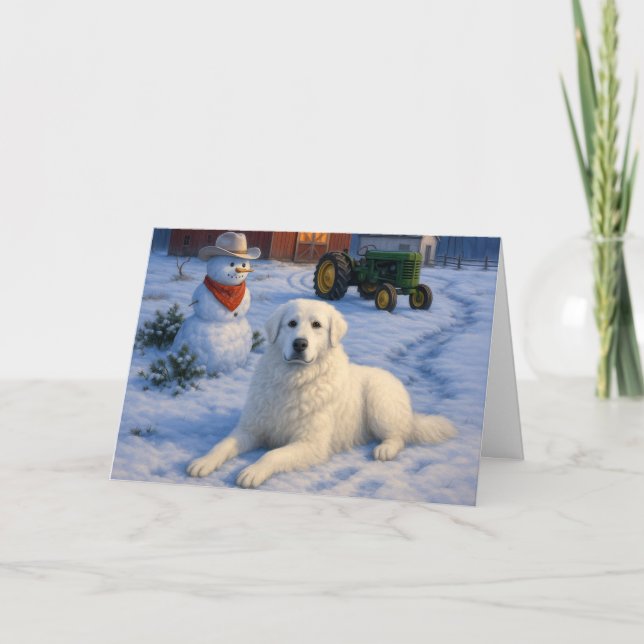 Cartes Pour Fêtes Annuelles Kuvasz Holiday Card (Devant)