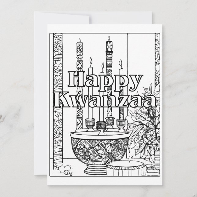Cartes Pour Fêtes Annuelles Kwanzaa (Devant)