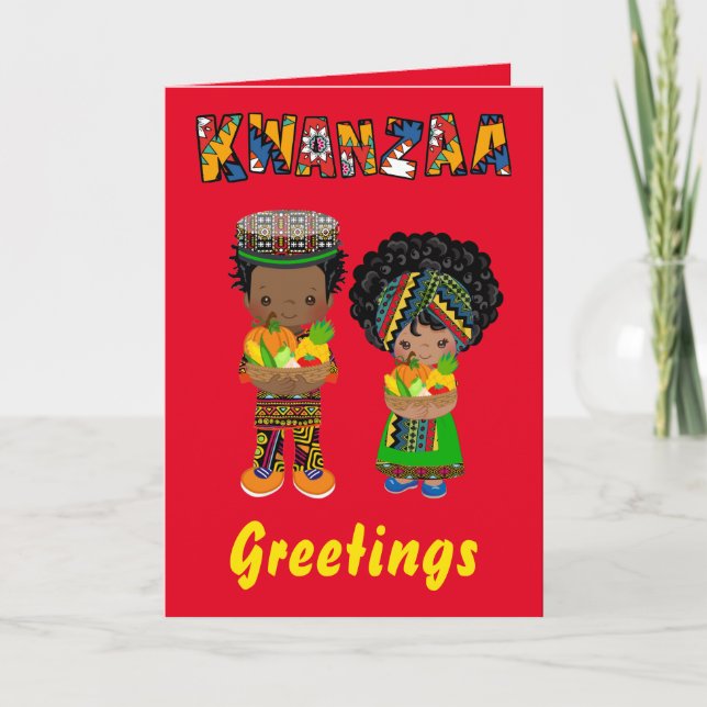 Cartes Pour Fêtes Annuelles Kwanzaa (Devant)