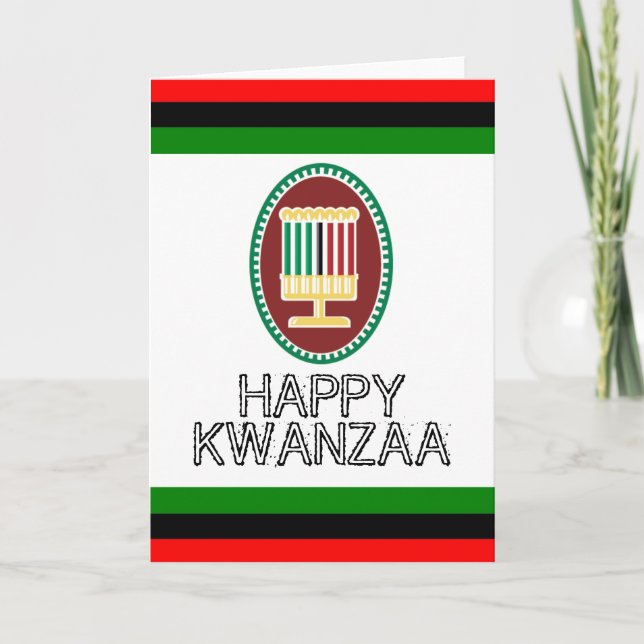 Cartes Pour Fêtes Annuelles Kwanzaa heureux (Devant)