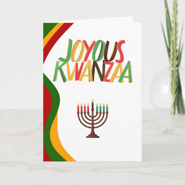 Cartes Pour Fêtes Annuelles Kwanzaa joyeux (Devant)