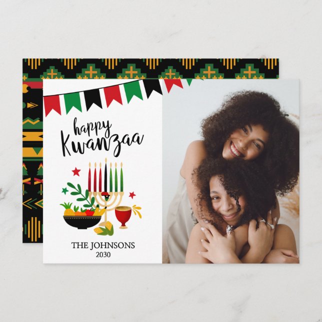 Cartes Pour Fêtes Annuelles Kwanzaa Photo (Devant / Derrière)