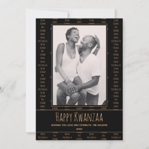 Cartes Pour Fêtes Annuelles Kwanzaa Principes Photo Brown noire