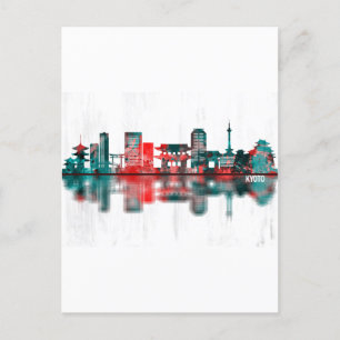 Cartes Pour Fêtes Annuelles Kyoto Japon Skyline