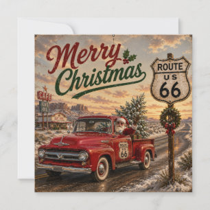 Cartes Pour Fêtes Annuelles La balade de Noël dans le désert de Santa sur la r