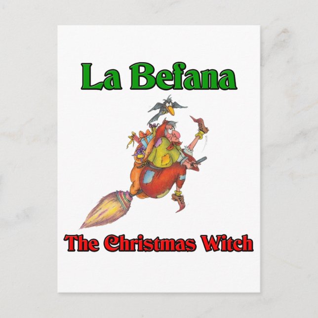 Cartes Pour Fêtes Annuelles La Befana La Sorcière De Noël.. (Devant)