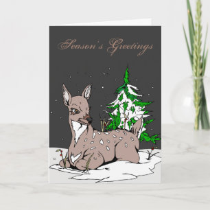 Cartes Pour Fêtes Annuelles La biche -