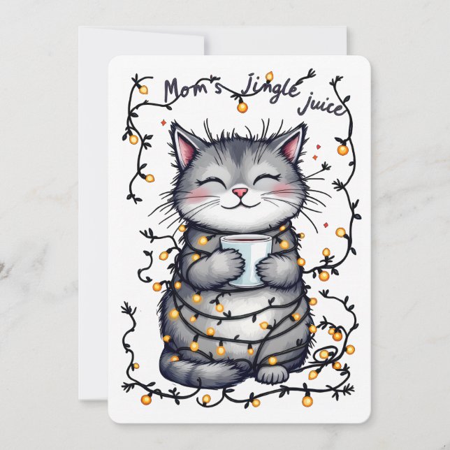 Cartes Pour Fêtes Annuelles La boisson de Noël de maman (Devant)