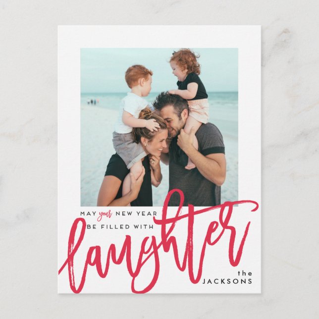 Cartes Pour Fêtes Annuelles La bonne année soit remplie de rire (Devant)
