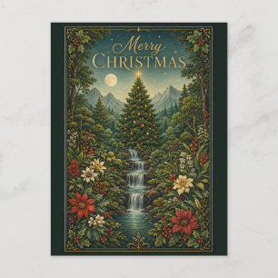 Cartes Pour Fêtes Annuelles La Cascade de la Magie de Noël