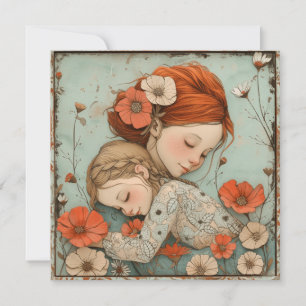 Cartes Pour Fêtes Annuelles La chaleur de la mère : Notes d'amour