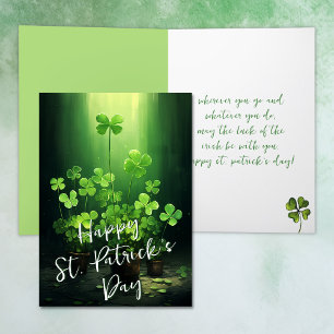 Cartes Pour Fêtes Annuelles La chance des Irlandais Clovers St Patrick's Day
