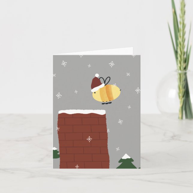 Cartes Pour Fêtes Annuelles La Cheeky Père Noël Bee (Devant)