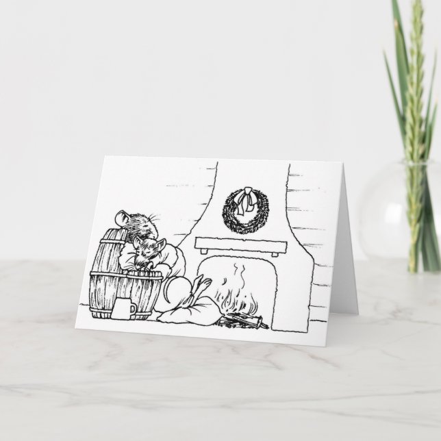 Cartes Pour Fêtes Annuelles La cheminée (Devant)