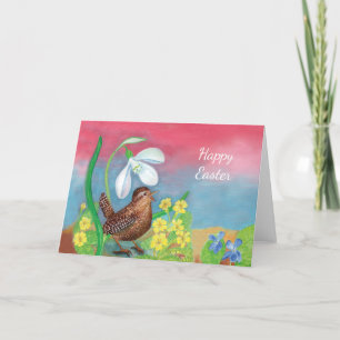 Cartes Pour Fêtes Annuelles La chute de neige et l'oiseau