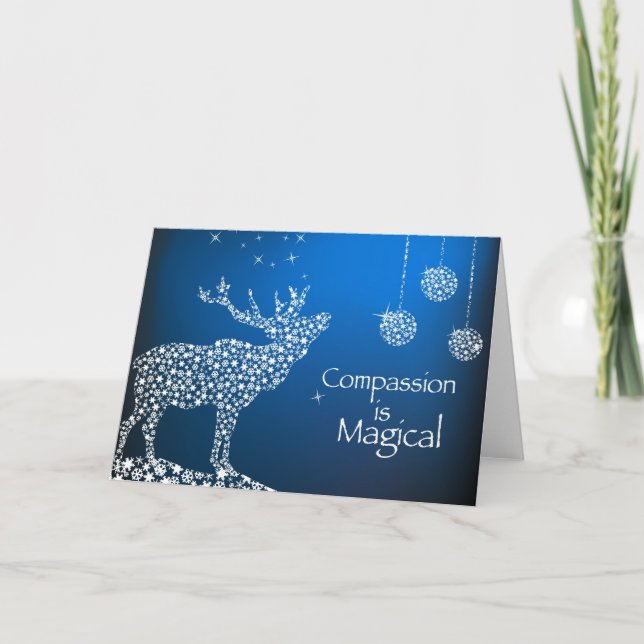 Cartes Pour Fêtes Annuelles La compassion de vacances est magique (Devant)