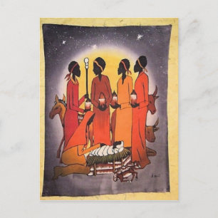 Cartes Pour Fêtes Annuelles La crèche de Noël africaine