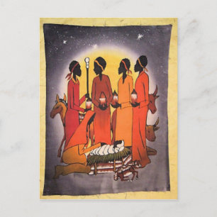 Cartes Pour Fêtes Annuelles La crèche de Noël africaine