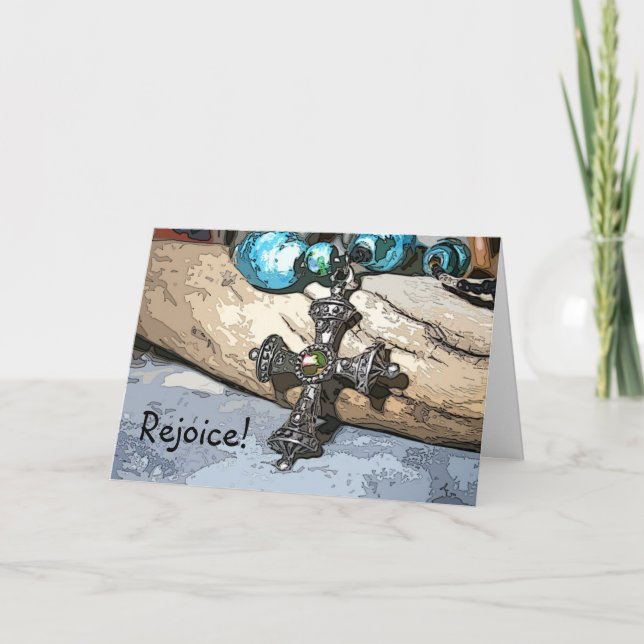 Cartes Pour Fêtes Annuelles La croix bleue se réjouissent (Devant)