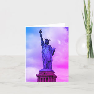 Cartes Pour Fêtes Annuelles La dame du port, célèbre statue de la Liberté de N