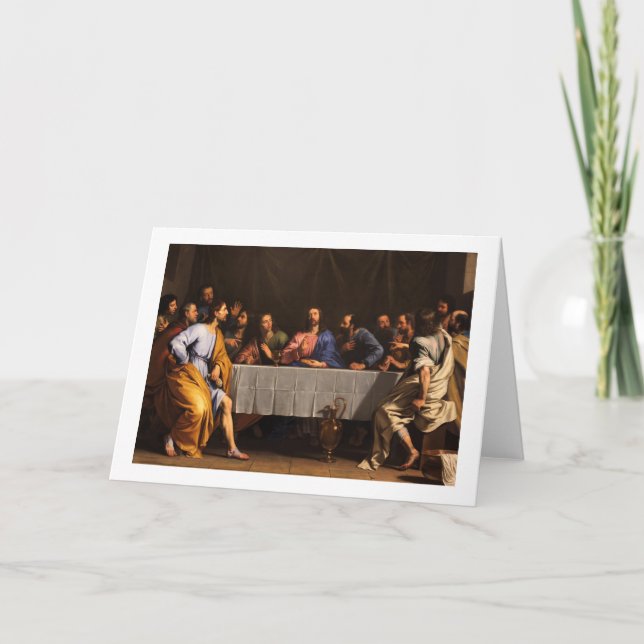 Cartes Pour Fêtes Annuelles La Dernière soupe aux disciples (Devant)
