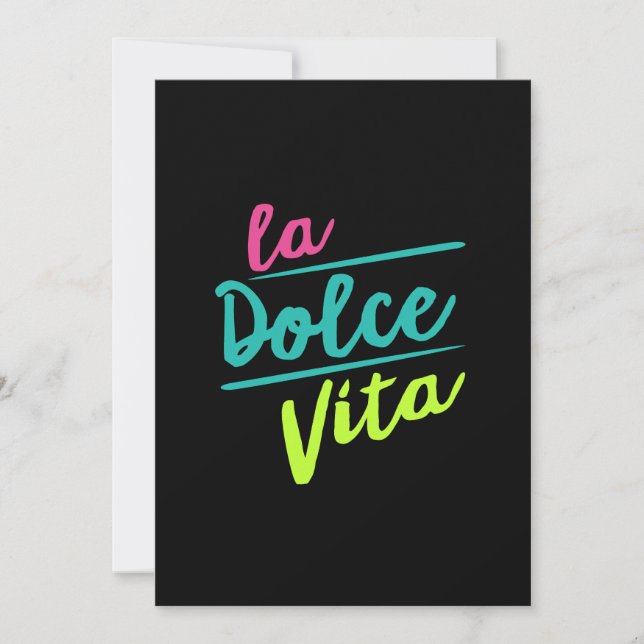 Cartes Pour Fêtes Annuelles La Dolce Vita (Devant)