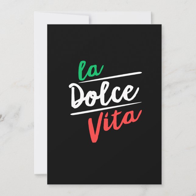 Cartes Pour Fêtes Annuelles La Dolce Vita (Devant)