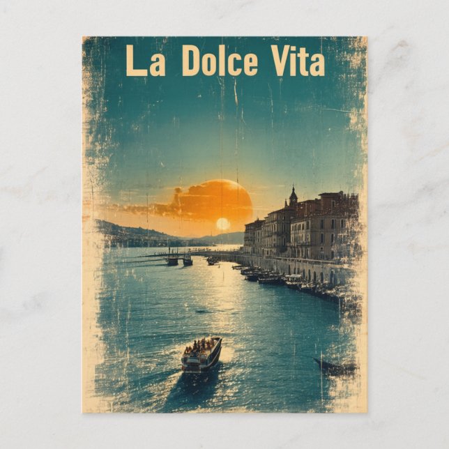 Cartes Pour Fêtes Annuelles . La Dolce Vita - Inspired by 1960s Posters (Devant)