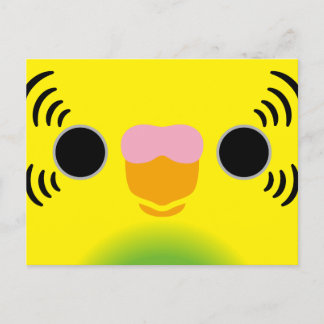 Cartes Pour Fêtes Annuelles La face d'une perruche à pieds récessifs