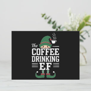 Cartes Pour Fêtes Annuelles La famille de lutins buveurs de café assortie de N