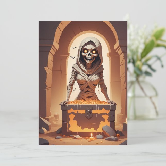 Cartes Pour Fêtes Annuelles La farce de Maman – Carte-cadeau d'Halloween (Debout devant)