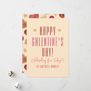 Cartes Pour Fêtes Annuelles La fête de Galentine, Cœurs et Mots, Saint-Valenti