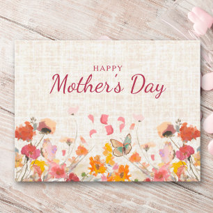 Cartes Pour Fêtes Annuelles La fête des mères pour maman Jardin floral élégant