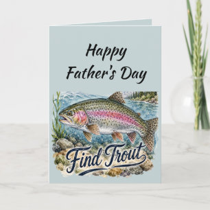 Cartes Pour Fêtes Annuelles La fête des pères Poisson autour et trouver Truite