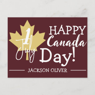 Cartes Pour Fêtes Annuelles La Feuille d'érable du Canada, Joyeuse fête du Can