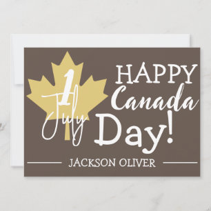 Cartes Pour Fêtes Annuelles La Feuille d'érable du Canada, Joyeuse fête du Can