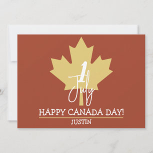 Cartes Pour Fêtes Annuelles La Feuille d'érable du Canada, Joyeuse fête du Can