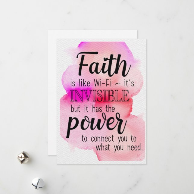 Cartes Pour Fêtes Annuelles La foi est comme le Wi-Fi (Devant/Arrière en situation)
