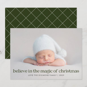 Cartes Pour Fêtes Annuelles La foi verte dans la magie de Noël Photo