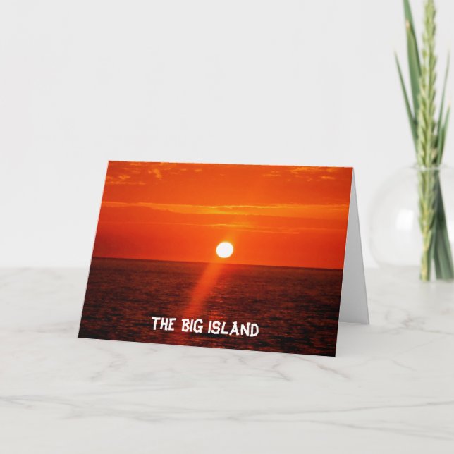 Cartes Pour Fêtes Annuelles La GRANDE île - Hawaii (Devant)