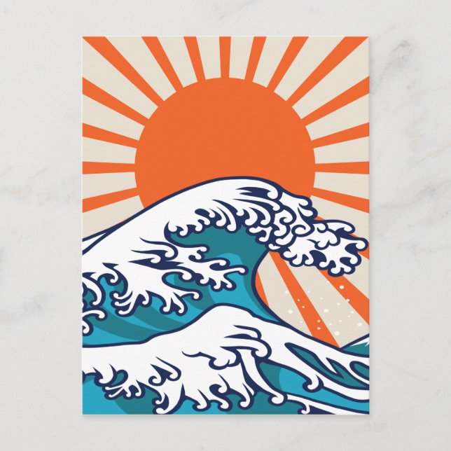 Cartes Pour Fêtes Annuelles La Grande Vague au large de Kanagawa, affiche japo (Devant)