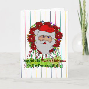 Cartes Pour Fêtes Annuelles La guerre de Père Noël sur Noël