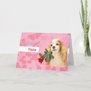 Cartes Pour Fêtes Annuelles La heureuse Sainte-Valentin Nana avec le chien et