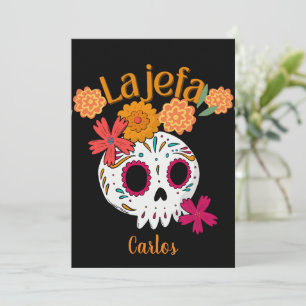 Cartes Pour Fêtes Annuelles La jefa dio de los muertos crâne à sucre
