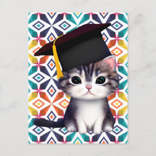 Cartes Pour Fêtes Annuelles La Journée d'obtention d'un diplôme de chat mou es