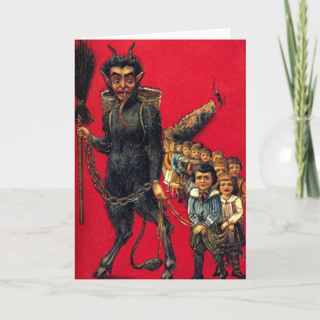 Cartes Pour Fêtes Annuelles La Krampus (Devant)